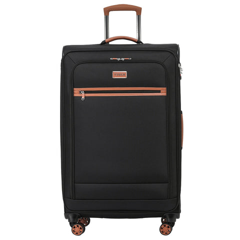 Tosca Park Avenue 3-Piece Luggage Set TCA6923 - Black Tan, TSA Locks, Expandable, RFID Protection - SuperSaverAU - view 2