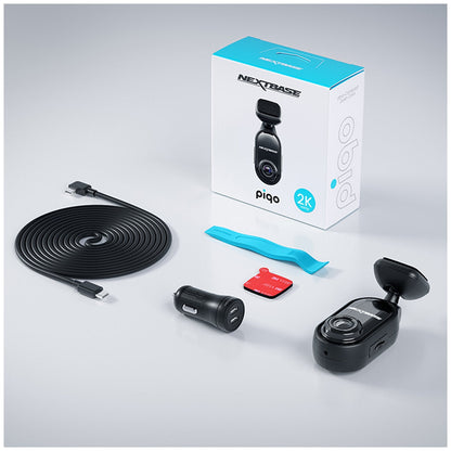 Nextbase Piqo 2K Dash Cam Bundle NBPIQO2K32GB-AUS, 32GB SD, 2K Recording, Voice Control