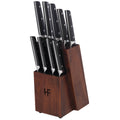 Hampton Forge 10 Piece Knife Block Set Black, High Carbon Stainless Steel, Full Tang - SuperSaverAU - view 1
