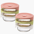 LocknLock Glass Meal Container Set 12-Piece LLG503S6, 355ml, Durable Glass, Multiple Colors - SuperSaverAU - view 1