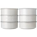 Signature Housewares 6-Piece Microwavable Stoneware Bowl Set with Lids, White - SuperSaverAU - view 2