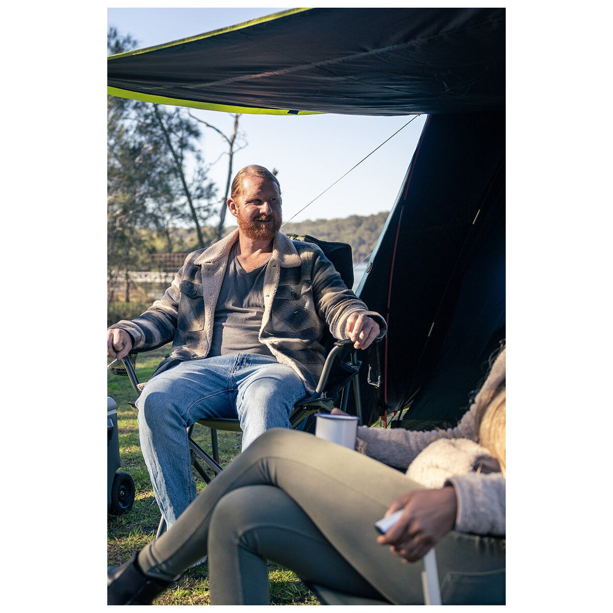 Coleman Swagger Quad Fold Chair 2199822 - Heavy Duty, 250kg Capacity, Green/Black