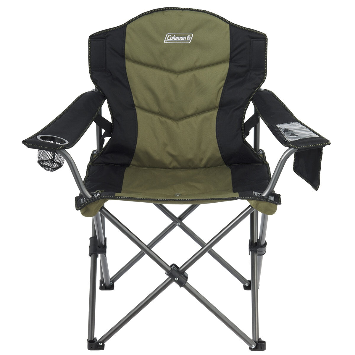 Coleman Swagger Quad Fold Chair 2199822 - Heavy Duty, 250kg Capacity, Green/Black