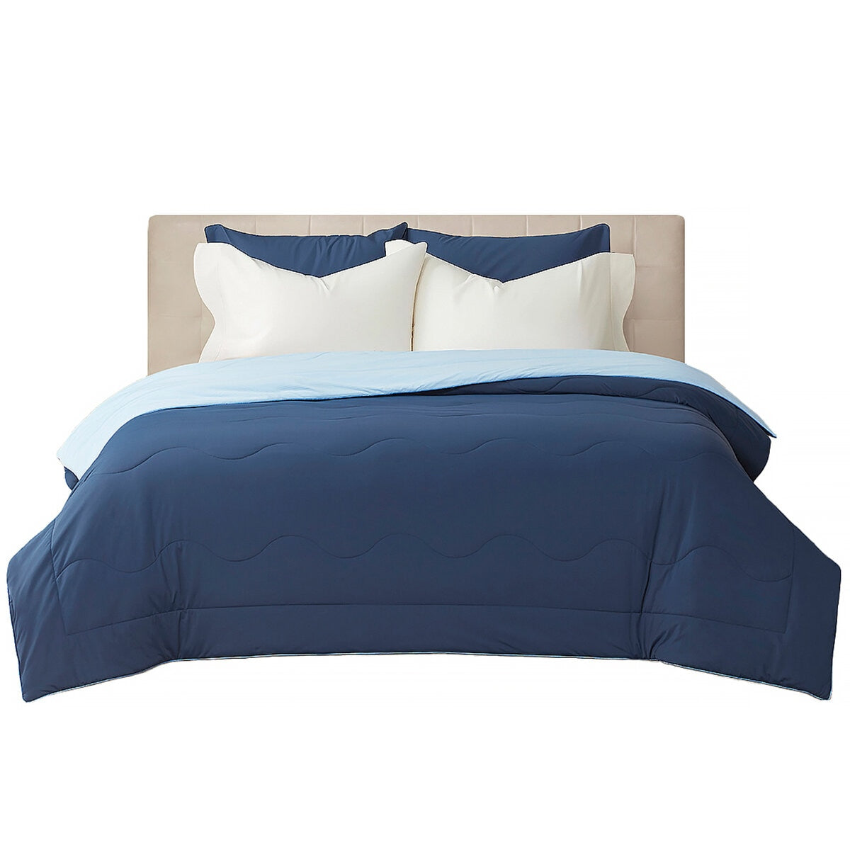 Hotel Grand EternaCool King Single Cooling Comforter, Dress Blue, Lightweight, Machine Washable
