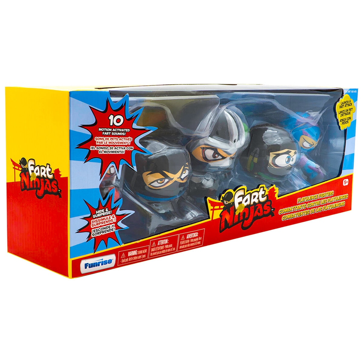 Funrise Fart Ninjas 5 Pack 70760 - Motion-Activated Farting Figures for Kids 5+ - SuperSaverAU - view 3