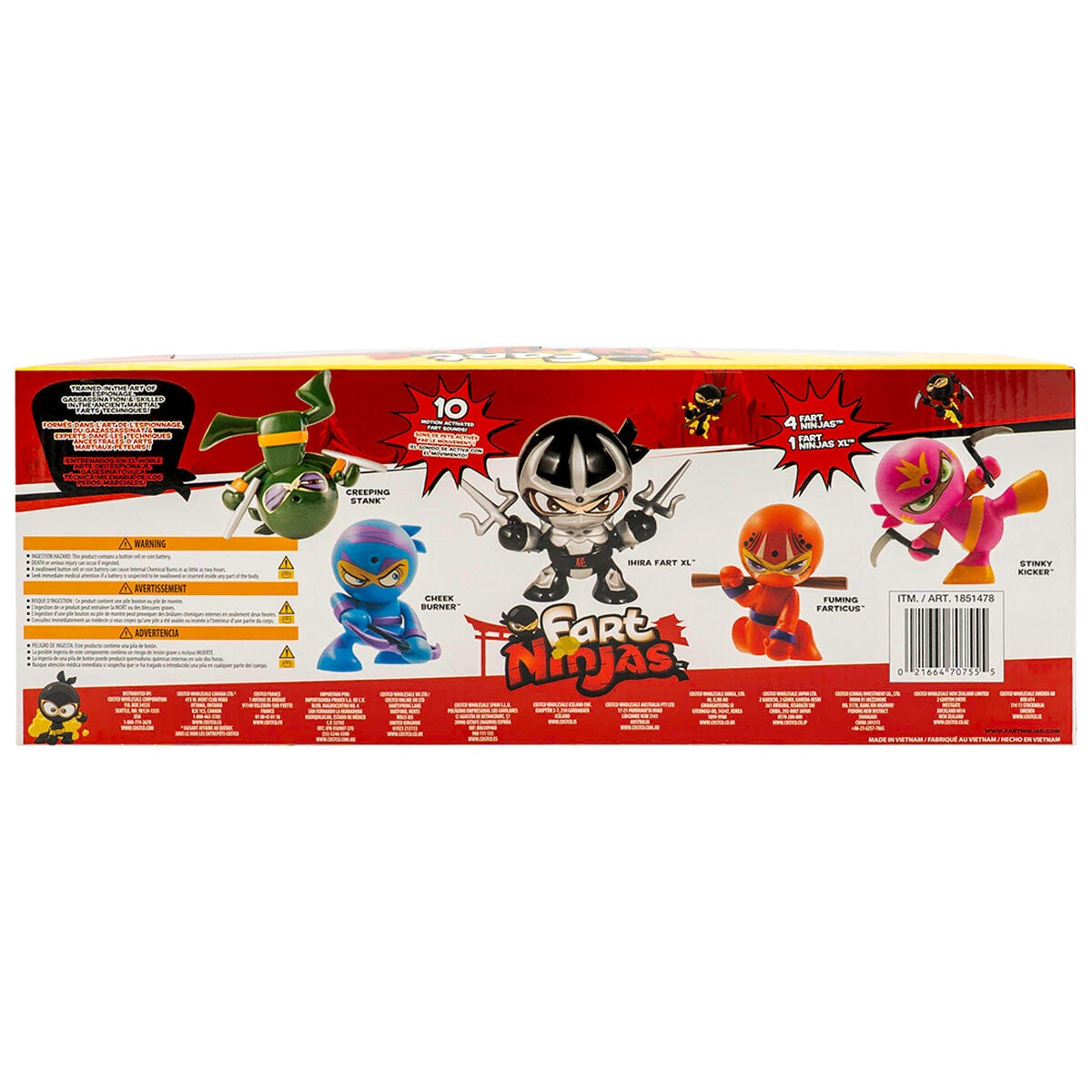 Funrise Fart Ninjas 5 Pack 70760 - Motion-Activated Farting Figures, Batteries Included