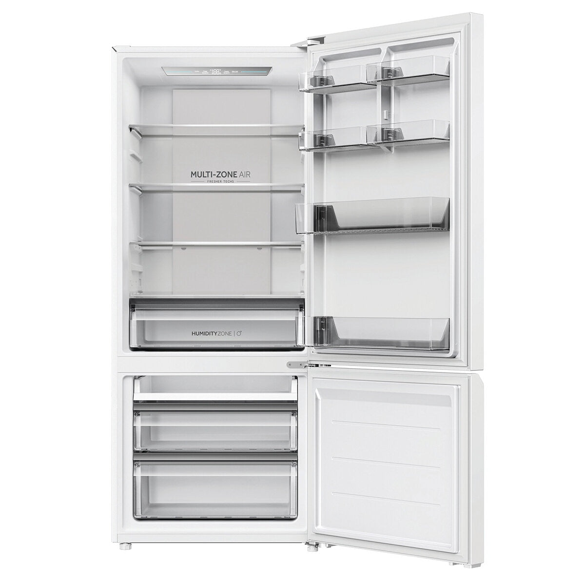 Haier 433L Bottom Freezer Refrigerator HRF420BW, 5.5-Star Energy, Super Freeze, White