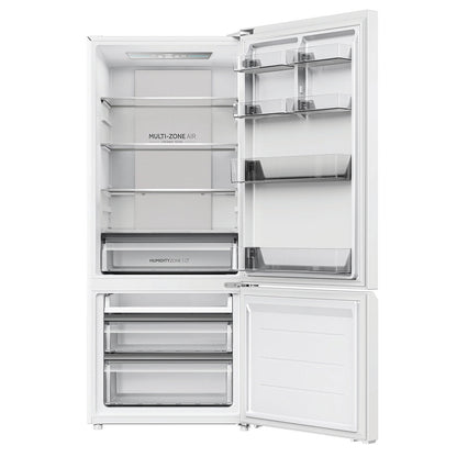 Haier 433L Bottom Freezer Refrigerator HRF420BW, 5.5-Star Energy, Super Freeze, White