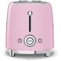 Smeg 50s Retro Style 2 Slice Toaster - Pink, Six Browning Levels, Extra-Wide Slots - TSF01PKAU
