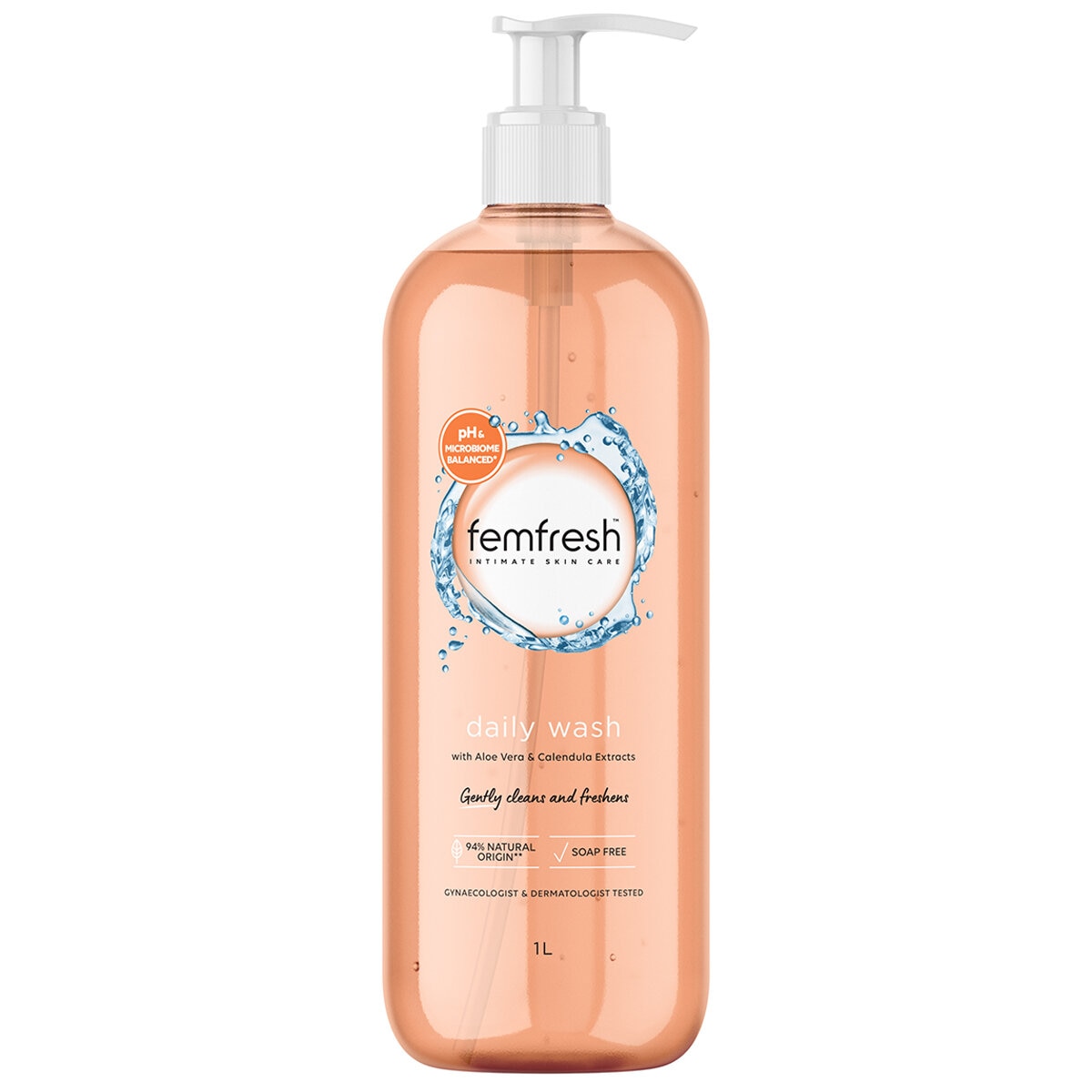 Femfresh Daily Soap-Free Intimate Wash 1L with Aloe Vera & Calendula Extracts - SuperSaverAU - view 1