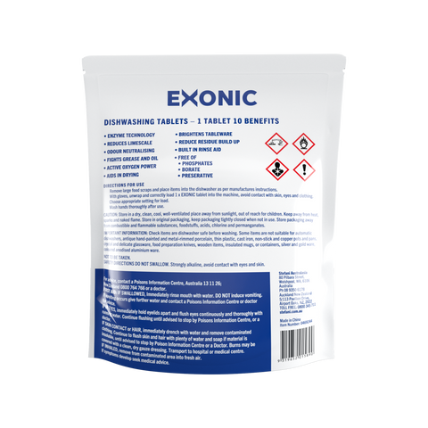 Exonic Phosphate Free Dishwashing Tablets 100 Pack
