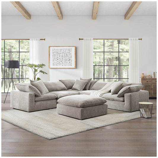 Aiden & Ivy 6 Piece Modular Sectional AI.F006C - Reversible Cushions, RDS Feather Foam