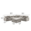 Aiden & Ivy 6 Piece Modular Sectional AI.F006C - Reversible Cushions, RDS Feather Foam - SuperSaverAU - view 2
