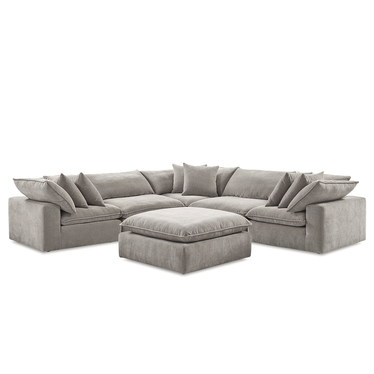 Aiden & Ivy 6 Piece Modular Sectional AI.F006C - Reversible Cushions, RDS Feather Foam