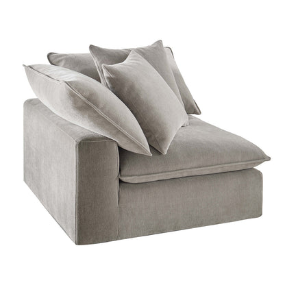 Aiden & Ivy Sereen Corner Sofa AI.F006C - Modular Sectional, 2 Pillows, Polyester Fabric