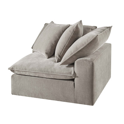 Aiden & Ivy Sereen Corner Sofa AI.F006C - Modular Sectional, 2 Pillows, Polyester Fabric