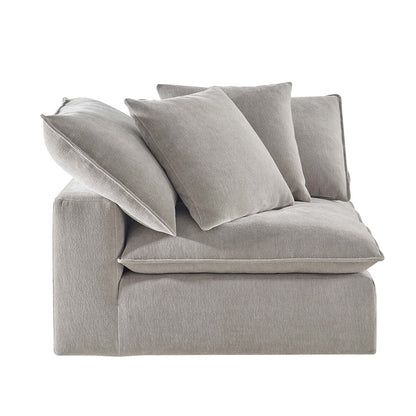 Aiden & Ivy Sereen Corner Sofa AI.F006C - Modular Sectional, 2 Pillows, Polyester Fabric