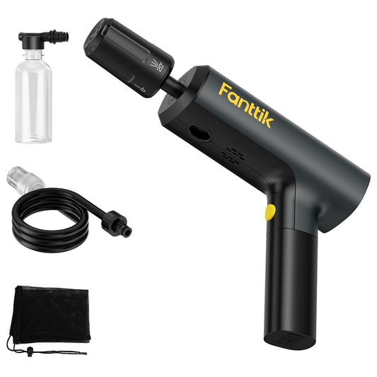 Fanttik K100 Cordless Pressure Washer, Foldable, 3 Modes, 5-in-1 Nozzle, Type-C Charging