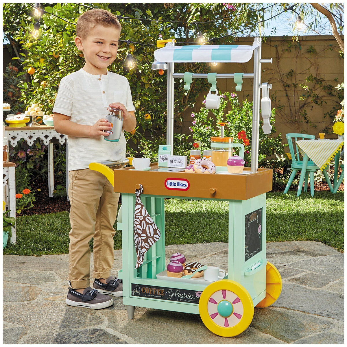Little Tikes 2-in-1 Cafe Cart Playset, 25 Accessories, Model 3702, Ages 2+ - SuperSaverAU - view 2
