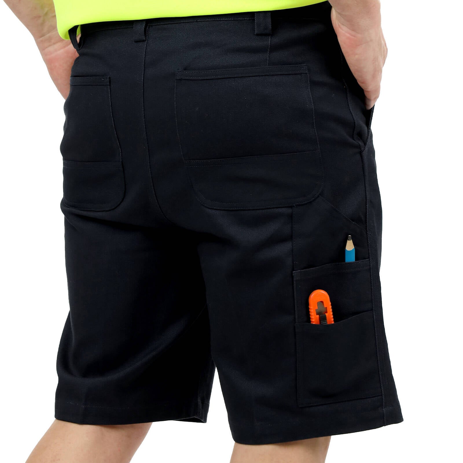 Craftright Men's Black Oxford Work Shorts Cotton/Elastane - Size 92