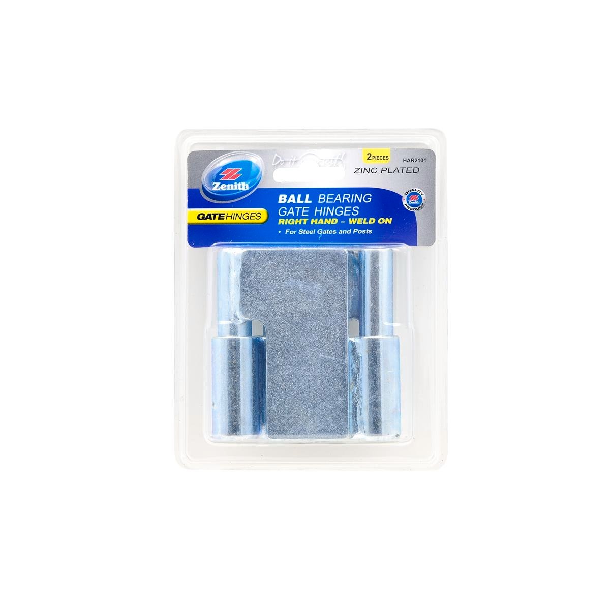 Zenith Zinc Plated Right Hand Ball Bearing Gate And Post Welding Type Hinge - 2 Pack - SuperSaverAU - view 1