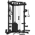 LSG Fitness Space Saving Multi Function Rack - 73kg Weight Stack Cable Crossover - LGGS-GRK110