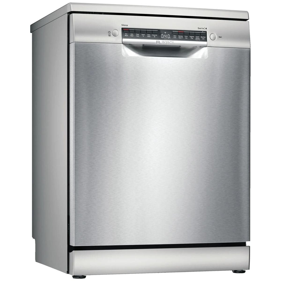Bosch Series 4 60cm Freestanding Dishwasher - 14 Place Settings, Stainless Steel, Home Connect - SMS4HTI01A