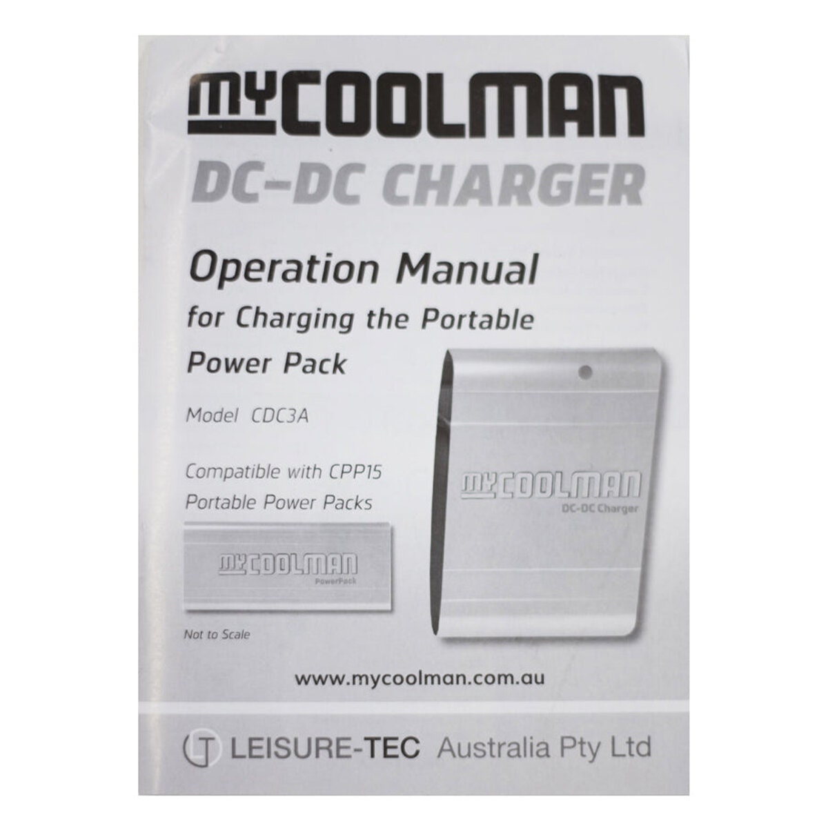 myCOOLMAN DC to DC charger for the CPP15 portable power pack - magnetic mount, slimline, black - CDC3A