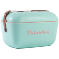 Polarbox Classic 12L Cooler - Cyan, Retro Design, Leather Shoulder Strap, Made in Spain - PLBC12C