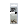 Pinnacle 12.5 x 3mm Nickel Plated Bifurcated Rivets - 20 Pack