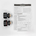 Shaw & Mason Black Round Jumper Valve Wall Top Assembly Pair