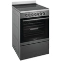 Westinghouse 60cm Electric Freestanding Oven - Dark Stainless Steel, AirFry, Ceramic Cooktop - WFE646DSCB