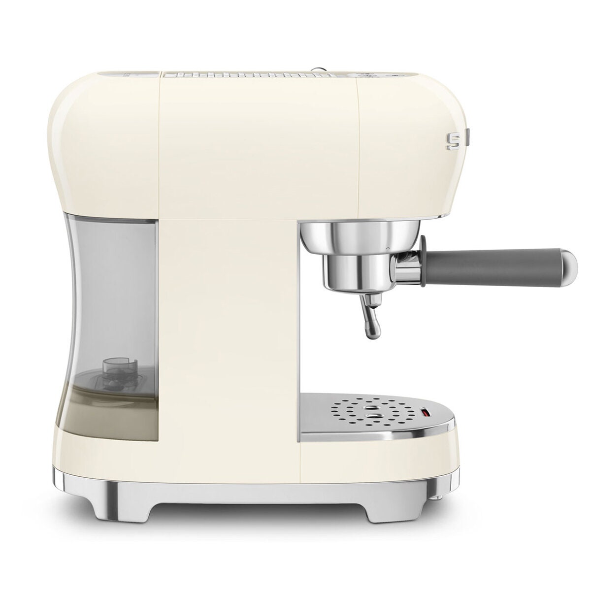 Smeg 50s Style Espresso Coffee Machine - 15 Bar, ThermoBlock, Steam Wand, Cream - ECF02CRAU