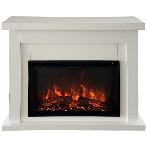 Modern Flames Willow Mantle Suite Electric Fireplace - White - WiFi App, 10 Flame Colours - WIL30RS-AU
