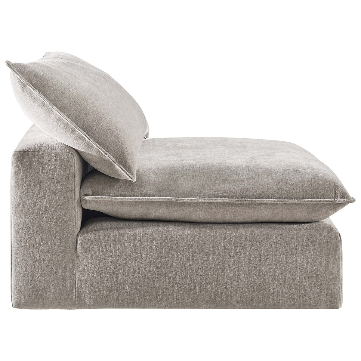 Aiden & Ivy Armless Chair AI.F006C - Modular, Durable Fabric, 136kg Capacity