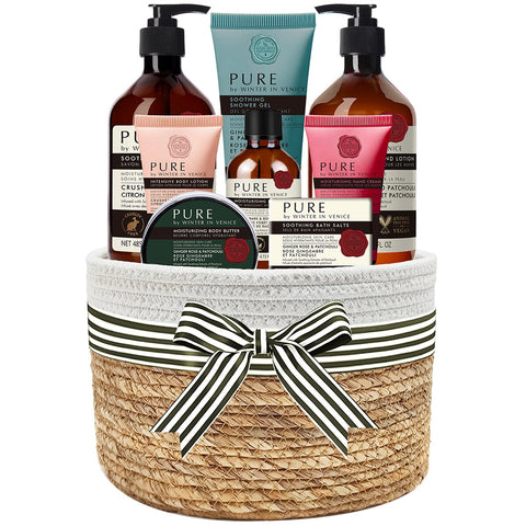 Winter in Venice 8 Piece Bath & Beauty Gift Set - 485ml Hand Wash & Lotion, Bubble Bath, Body Butter, Bath Salts - SuperSaverAU - view 1