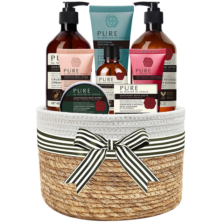 Winter in Venice 8 Piece Bath & Beauty Gift Set - 485ml Hand Wash & Lotion, Bubble Bath, Body Butter, Bath Salts - SuperSaverAU - view 1