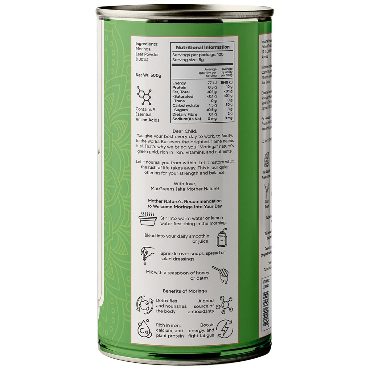 Mai Greens Moringa Powder 500g