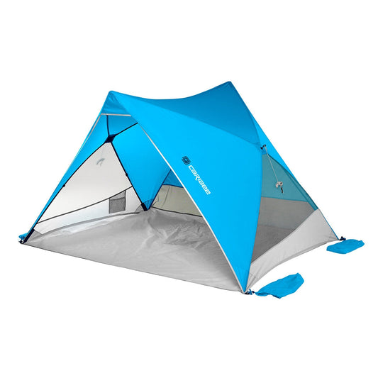 Caribee Collaroy Beach Shelter 7061 - UPF 50+, Easy Setup, Lightweight 1.85kg, Lagoon Blue