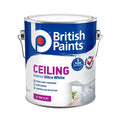 British Paints 2L Ultra White Interior Ceiling Paint, Water Based