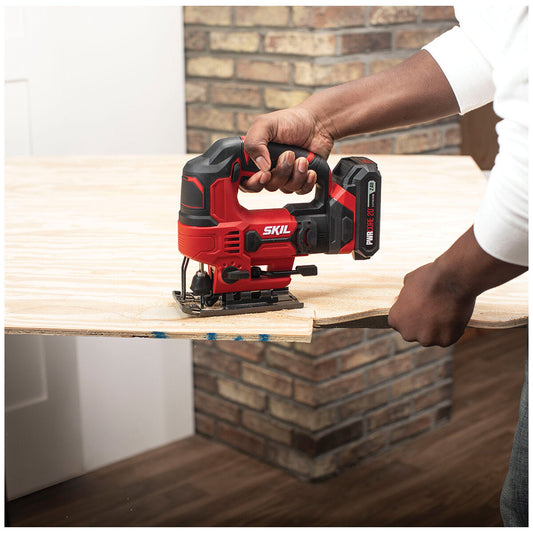 SKIL PWRCORE 20V Brushless Jigsaw JS8202E-00, 4-Stage Orbital, Tool-Free Blade Change