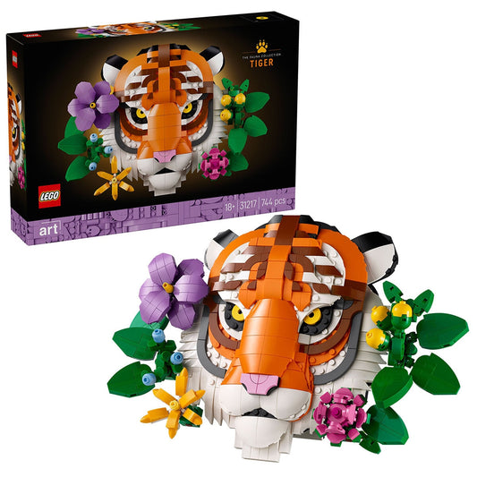 LEGO Art Fauna Collection Tiger 31217 - 744 Pieces Wildlife Wall Art for Adults