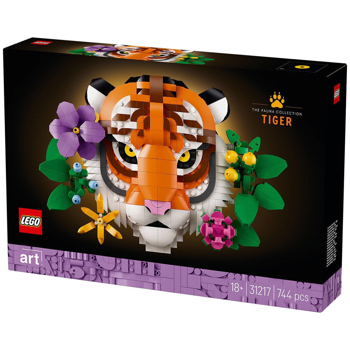 LEGO Art Fauna Collection Tiger 31217 - 744 Pieces Wildlife Wall Art for Adults