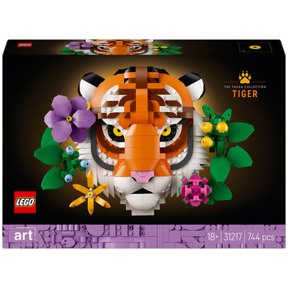 LEGO Art Fauna Collection Tiger 31217 - 744 Pieces Wildlife Wall Art for Adults