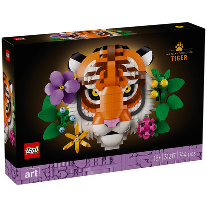 LEGO Art Fauna Collection Tiger 31217 - 744 Pieces Wildlife Wall Art for Adults