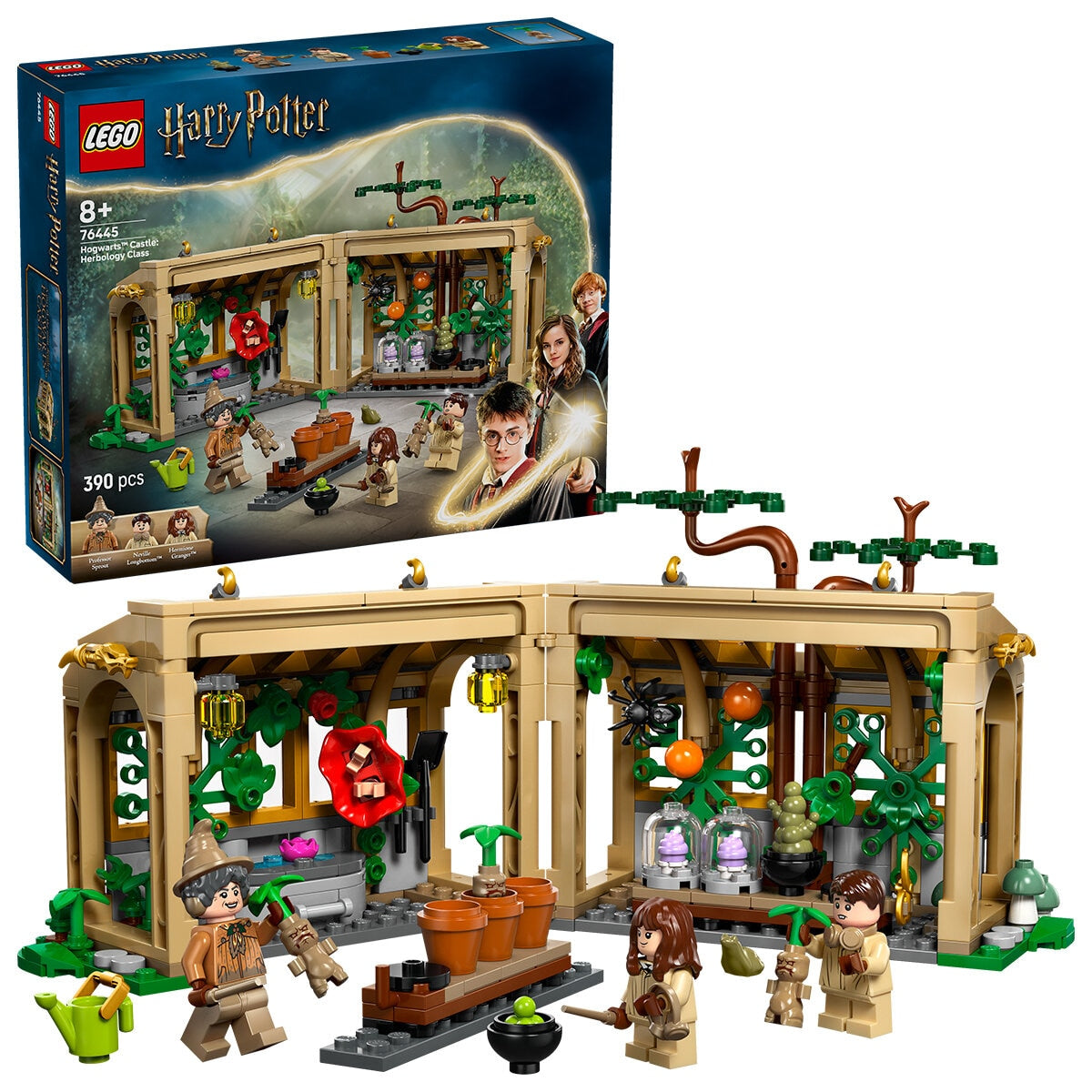 LEGO Harry Potter Herbology Class Set 76445 - Greenhouse, Minifigures, 390 Pieces, Ages 8+