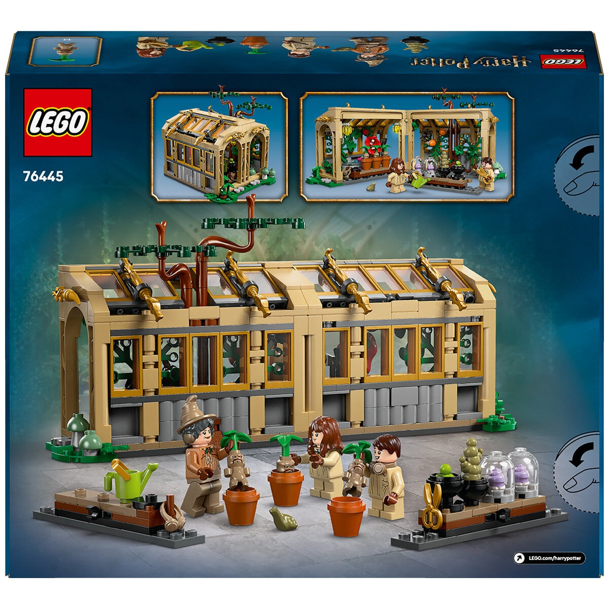 LEGO Harry Potter Herbology Class Set 76445 - Greenhouse, Minifigures, 390 Pieces, Ages 8+