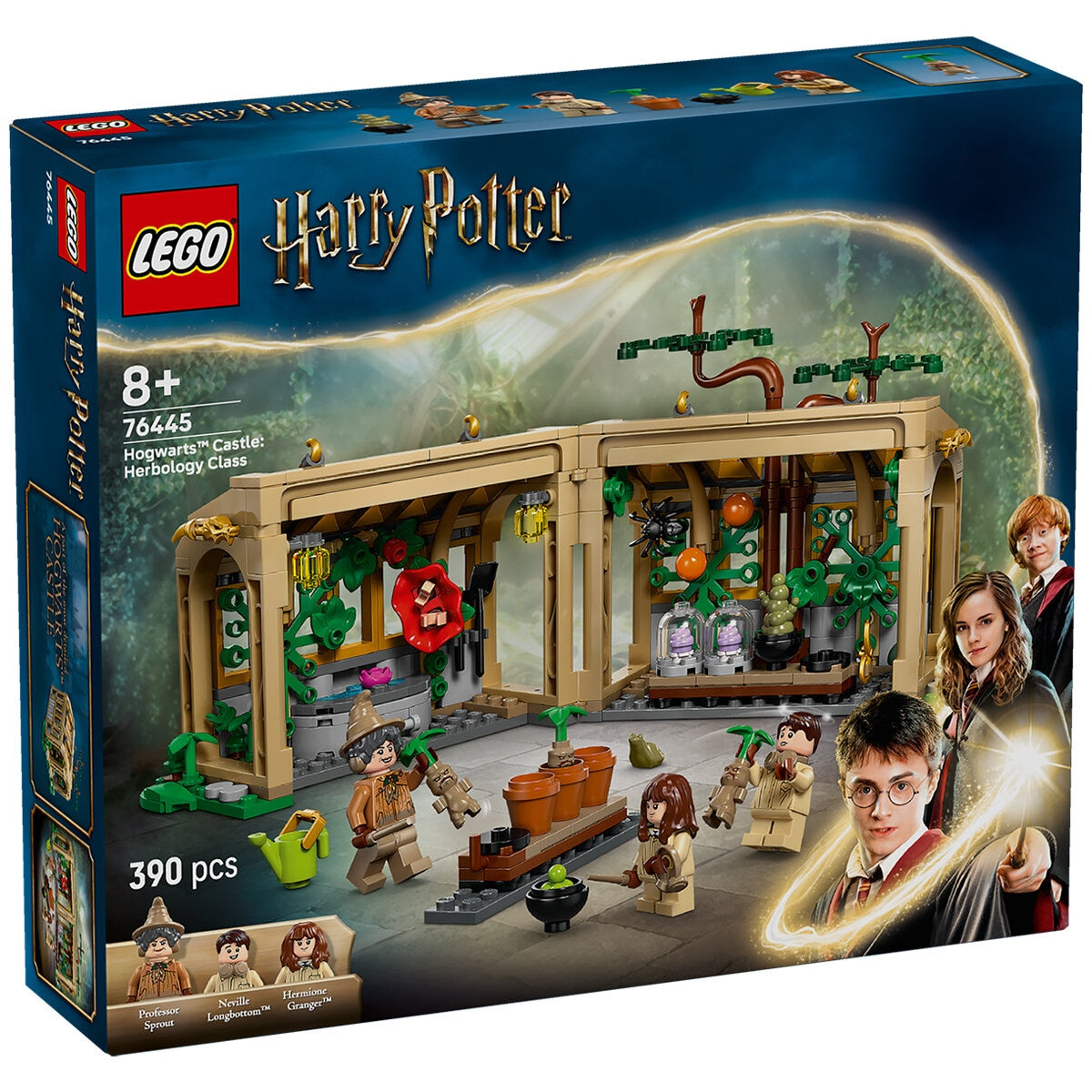 LEGO Harry Potter Herbology Class Set 76445 - Greenhouse, Minifigures, 390 Pieces, Ages 8+