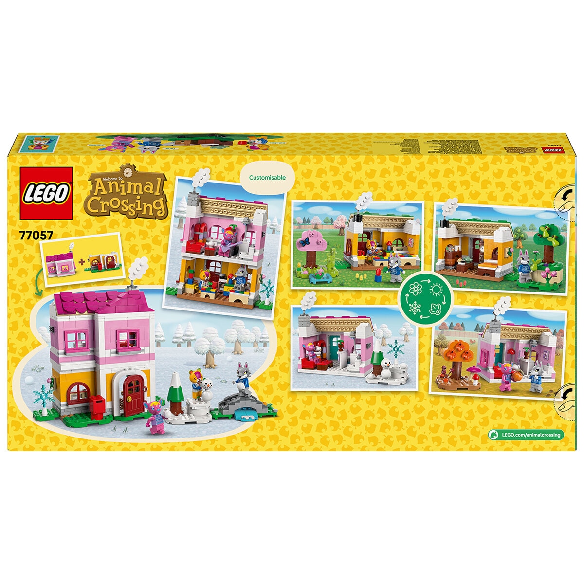 LEGO Animal Crossing Creative Houses 77057: 3 Minifigures, Seasonal Modules, 814 Pieces