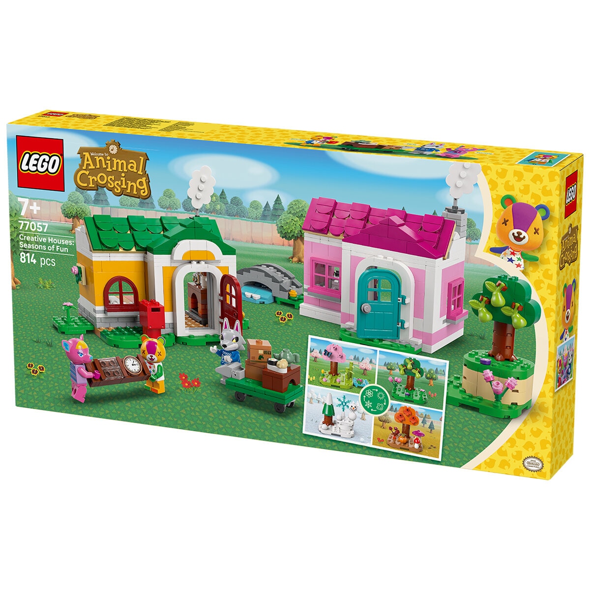 LEGO Animal Crossing Creative Houses 77057: 3 Minifigures, Seasonal Modules, 814 Pieces